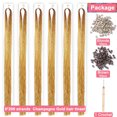 thumbnail image 2 of NOGIS Hair Tinsel Kit, 1200 Strands 47 Inch Champagne Gold Tinsel Hair Extensions with Tools Fairy Hair Tinsel Kit, Heat Resistant Sparkling Hair Tinsel for Cosplay Christmas New Year Party, 2 of 7