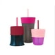 thumbnail image 2 of Tapa de Vaso Boon Snug con Popote de Silicona, Paquete de 3, Color Rosa, 2 of 5