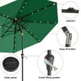 thumbnail image 6 of 9 ft Solar Umbrella 32 LED Lighted Patio Umbrella Table Market Umbrella with Tilt and Crank Outdoor Umbrella for Garden, Deck, Backyard, Pool and Beach (Navy Blue), 6 of 7