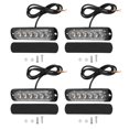 thumbnail image 1 of Estroboscópicas Luces para Camiones Universales para Blanco Amarillo 6 LED Luz 4uds Unique Bargains conjuntos de luces estroboscópicas de emergencia para automóviles, 1 of 7