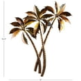 thumbnail image 3 of DecMode Copper Stainless Steel Metal Slanted Tree Wall Decor with Bronze and Yellow Accents, 3 of 9