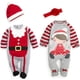 thumbnail image 1 of Pelele navideño para bebé recién nacido de 2025 con gorro, mono de manga larga con dibujos de muñeco de nieve blanco y pies para niño y niña, 1 of 5