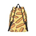 thumbnail image 2 of Rateoe Hot Dogs Pattern Canvas College Laptop Backpack,Travel Daypack,Durable Rucksack Travel Notebook Bag School Backpack Book Bag for Men Women-Medium, 2 of 7