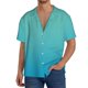 thumbnail image 1 of Balery Teal Turquoise Camisa Casual de Manga Corta con Botones para Hombre, Texturizada, Estilo Cubano, para Playa, Verano-4X-Large, 1 of 5