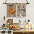 thumbnail image 2 of Orange Buffalo Plaid Polka Dot Pumpkin Fall Kitchen Towels Dish Towels, 18x26 Inch Farmhouse Eucalyptus Leaves Decoration Hand Towels Set of 4, 2 of 6
