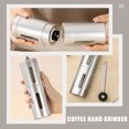 thumbnail image 3 of WRISTBIQUE Premium Plated Silver Handheld Coffee Grinder with Fine Burr for Fresh Coffee Beans, 3 of 8