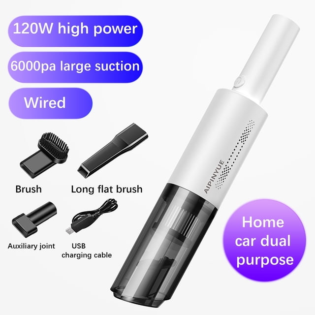 Dvkptbk Vacuum Cleaner Portable Handheld Wireless Car Vacuum Cleaner Household Compact & Large Suction Vacuum Cleaner White Home Essentials