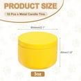 thumbnail image 2 of 3oz Candle Tins, 16pcs Metal Candle Tins Jars with Lids Round Empty Tin Can Containers Bulk for Storage Tea and Making DIY Arts Crafts Christmas Gifts, Yellow, 2 of 7
