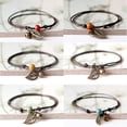 thumbnail image 2 of OPOLSKI Ceramic Beaded Bracelet Bangle Rope Chain Vintage Leaf Pendant Jewelry 4#, 2 of 8