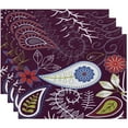 thumbnail image 1 of Simply Daisy 18" x 14" Paisley Floral Floral Print Placemats, Set of 4, 1 of 1