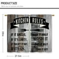 thumbnail image 2 of Farmhouse Rustic Kitchen Rules Kitchen Curtains Wooden Wood Small Short Cafe Window Curtains Vintage Fork Retro Plank Bathroom Living Room Bedroom Drapes Treatment 2 Panels (27.5x36 Inch), 2 of 6
