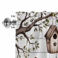 thumbnail image 4 of Sweet Home Rod Pocket Curtain Valance, Western Stars Bird Houses White Wood Plank Farmhouse Window Valance for Living Room, Bedroom, Kitchen 42"W x 12"L, 4 of 9