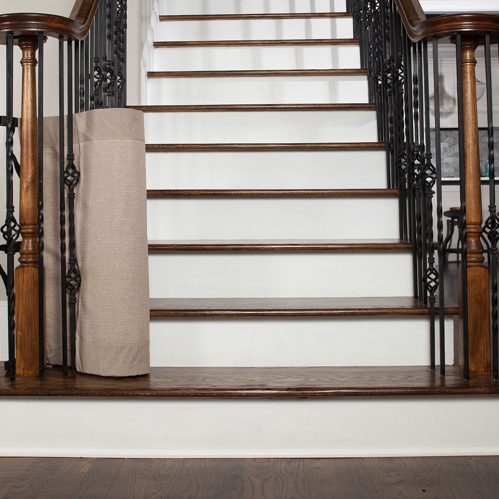 The Stair Barrier Banister To Banister Safety Gate Walmart Com