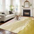 thumbnail image 3 of Yellow Gradient Area&nbsp;Rug 5x7ft Sea Waves Sandy Beach Coastal Scenery Non-Slip&nbsp;Washable Square&nbsp;Rugs Soft Felt Indoor Floor Mat for Bedroom Kitchen Living Room Bathroom, 3 of 9