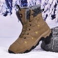 thumbnail image 4 of Zapatos Senderismo Botas Invierno Nieve Forro Piel Cálida para Hombres Exteriores, 4 of 9