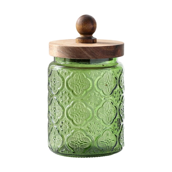 Taotanxi 24oz(700ml) Vintage Glass Jars With Lids, Airtight Food Storage Containers, Kitchen Canisters For Sugar, Coffee, Tea, Spice, Flour, Candy Cookie, Pasta, Cereal, Cute Decorative Jars,Green