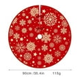 thumbnail image 3 of Christmas Tree Skirt 90cm/35.4in in Diameter, Christmas Tree Mat Bottom Aprons Decoration for Christmas Tree Ornaments Home Decor Christmas Party Decoration Supplies, 3 of 4