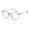 Gray, variant on Womens Fashion Blue Light Blocking Round Reading Glasses 1.0, Metal Black Lightweight Readers +1.00
