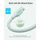 thumbnail image 2 of Cable USB C Anker Biobraded tipo C de carga rápida de 3 pies, verde, 2 of 7