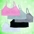 thumbnail image 4 of White Ivy Lace Bralettes for Girls, Padded Bra with Adjustable Spaghetti Straps 5 Pack, 4 of 9
