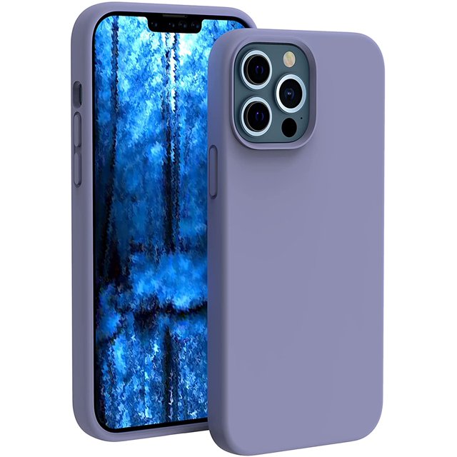 IBAOLEA Compatible with iPhone 13 Pro Max Case,Liquid Silicone Shockproof Phone Case with Soft Anti-Scratch Microfiber Lining,Heavy Duty Protective for iPhone 13 Pro Max 6.7"(2021)-Purple Purple