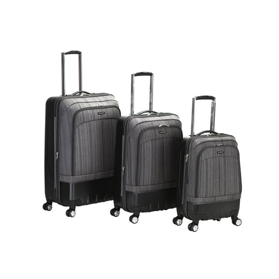 Rockland Luggage 3 Piece Milan Hybrid Softside/Hardside Luggage Set F136