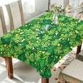 thumbnail image 4 of Coolnut Saint Patrick Clovers Tablecloth Rectangle Colorful Table Cloth Large Square Table Cover for Dining Kitchen Party 54"x54" Decor Gift, 4 of 7