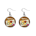 thumbnail image 1 of Aperitivo rebanada de pan vino Pendientes pendientes de plata colgantes joyas señora Unbranded M, 1 of 3