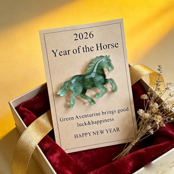 HCBY 2026 Year of the Horse Pocket Hug Card, Lunar New Year Good Luck Gift for Good Friends Coworkers, Positive Affirmation Encouragement Token, 2D Flat Chinese Zodiac Horse Decor