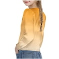 thumbnail image 5 of Eryao Weekly Prime Tie Dye Long Sleeve Shirts for Girls Casual Round Neck Lightweight Blouses 2025 Spring Loose Comfy Pullover,Yellow,3 Years, 5 of 10