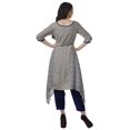 thumbnail image 4 of Moomaya Ensemble Tunique Indienne Haut et Pantalon Manches 3/4 Imprimé Kurta Kurti de Designer pour Femmes, 4 of 6