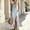 Light Blue, variant on Women's Maxi Dress, Casual V-Neck Sleeveless Striped Print with Side Split, Loose Bohemian Split Dress for Summer Beach or Vacation, 2026 New Limited-time Offer