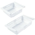 thumbnail image 3 of Reduced Price, Vsgery Refrigerator Storage Rack, Fresh-keeping Pull-out, Stainless Steel, 2-Tier, Organized Storage, Kitchen Storage Rack|Plastic,White, 3 of 9