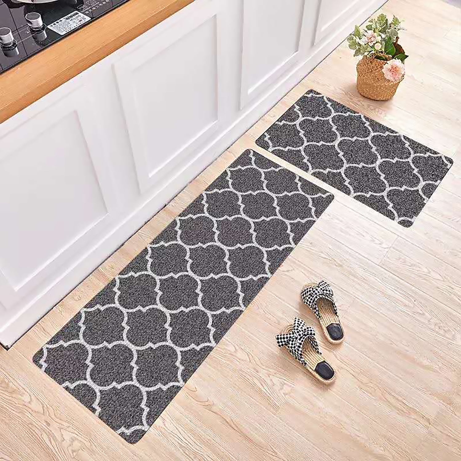 Non-Slip Gel Back Rug Large Small Door Mat Hallway Kitchen Washable Carpet New 