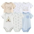thumbnail image 5 of 2021 Baby Girl Clothes 6PCS Cotton Short Sleeve Newborn Girls Baby Clothing Bodysuit Baby Boy Clothes Cartoon Print Ropa bebe, 5 of 26
