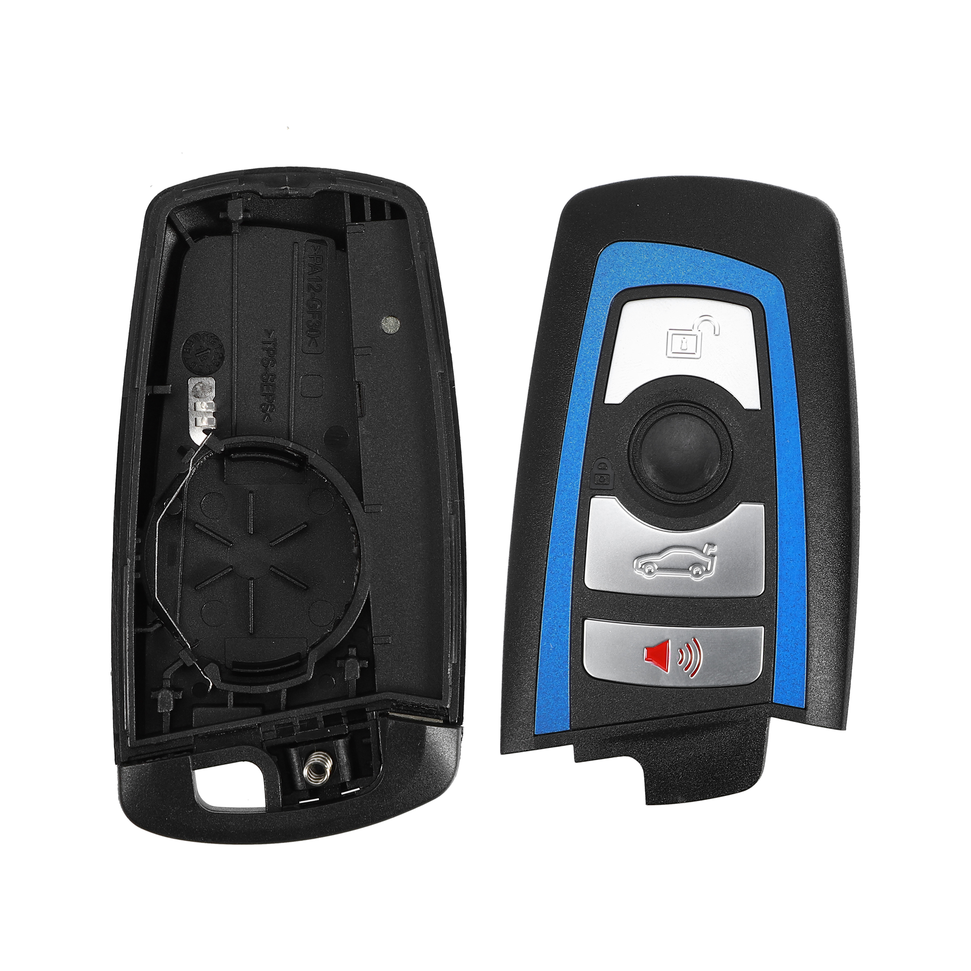 Blue / Leather Key Cover For BMW Fob – Smart Remote Case 2 3 4 Button – TPU TL60B