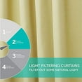thumbnail image 4 of Exclusive Home Curtains Indoor/Outdoor Solid Cabana Tab Top Curtain Panel Pair, 54x63, Sundress, 4 of 7
