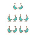 thumbnail image 1 of Pendientes colgantes vintage Sonducket de verano color Verde claro, 1 of 6