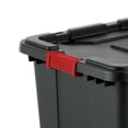 thumbnail image 3 of Sterilite Bac Industriel Robuste et Durable de 27 Gallons avec Loquets Rouges, Noir, 3 of 9