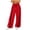 Red, variant on Fengactive Womens Side Stripe Pants with Pockets Drawstring Waist Wide Leg Baggy Color Block Long Pants