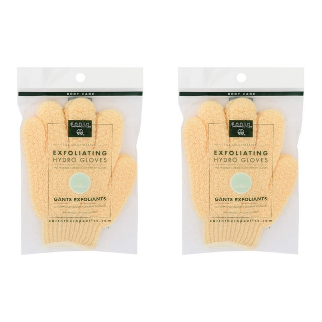 Earth Therapeutics Exfoliating Hydro Gloves Natural 2 Pack(S)