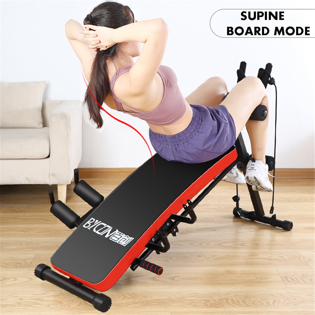 Abdominal Tighten Crunch Machine Sit Up Bench Core Ab Trainer Workout Gym w/ LCD 