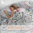 thumbnail image 3 of Easter Gnomes Full Size Comforter Set, Pink Blue Purple Easter Eggs Floral Leaf Wood Grain Bedding for All Seasons, 4 Pcs Bed Set, 1Quiltcover (86"x86") ,1Sheet(80"x116"), 2Pillowcases (30"x20"), 3 of 9