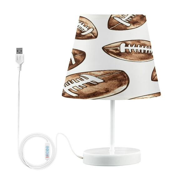 Ryvnso LED Bedside Table Lamp Retro Football Bedroom Desk Lamps Nightstand Lampshade M