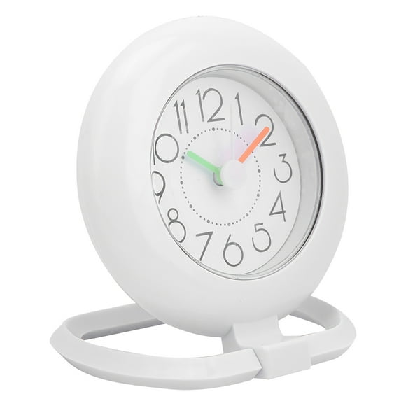 Horloge de Salle de Bain - Mini Horloge de Douche à la Mode étanche à Double Usage Horloge de Table Suspendue Salle de Bain Cuisine décoration de la Maison (Blanc)