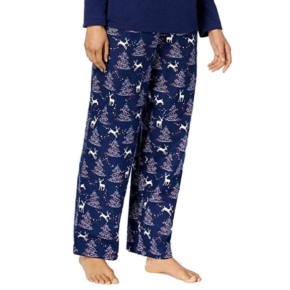 allbrand365 Designer Womens Flannel Printed Pajama Pants,1-Piece Size Medium Color Reindeer