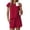 Wine Red, variant on Ekouaer Cotton Pajamas for Women Set 2 Piece Cap Sleeve Pjs Shorts Set Lounge Sets Sleepwear