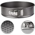thumbnail image 3 of Non-stick Springform Pan，Leakproof Cake Pan with Flat Bottom, for 1/2 Recipe Portion, Round Baking Pan, Leakproof, Non-stick Coated - Black, 3 of 9