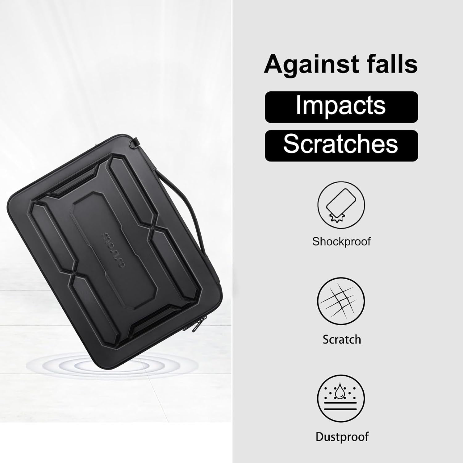 MOSISO 15.6 inch Hard Shell Laptop Sleeve Shoulder Bag, Waterproof Shockproof Protective EVA Computer Bag Carrying Case Compatible with MacBook Pro 16, 15-16 inch Lenovo, HP, Dell, Notebook
