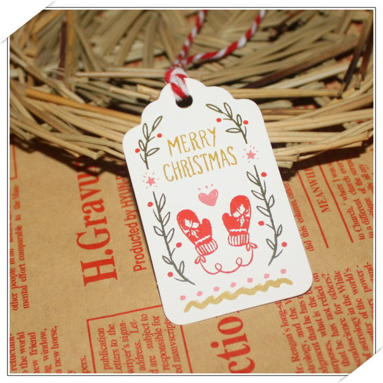 160 Pieces Christmas Gift Tags Christmas Kraft Paper Gift Tags Christmas  Hanging Tags Kraft Tags for Gift Wrapping Xmas Gift Tags with Twine for
